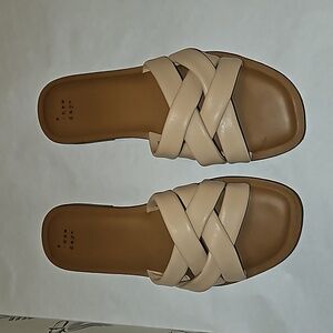 A New Day Nude Slide Sandals size 9